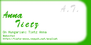 anna tietz business card